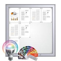 LED-RAL MAXI Notice Board – Magnetic 12 x DIN A4