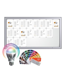 LED-RAL MAXI Notice Board – Magnetic 24 x DIN A4