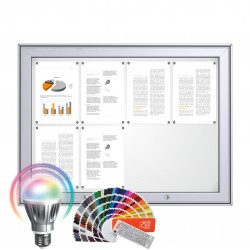 LED-RAL MAXI Notice Board – Magnetic 8 x DIN A4