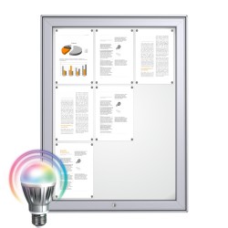 LED MAXI Notice Board – Magnetic 9 x DIN A4