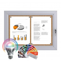 LED-RAL Notice Board – Cork 2 x DIN A4