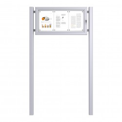 Free Standing Noticeboard with Baseplate - Magnetic 3 x DIN A4