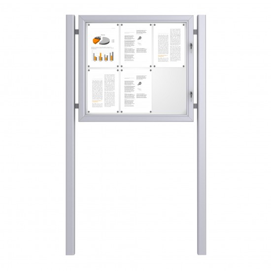 Free Standing Noticeboard - Magnetic 6 x DIN A4
