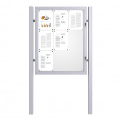 Free Standing Noticeboard with Baseplate - Magnetic 9 x DIN A4