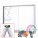 MIDI Sliding Doors Free Standing LED-RAL Noticeboard with Baseplate - Magnetic