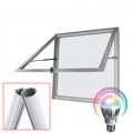 MAXI Free Standing LED Notice Board with Baseplate - Magnetic