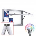 SUPER MAXI Free Standing LED Notice Board with Baseplate - Magnetic