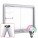 MAXI Sliding Doors Free Standing LED Noticeboard with Baseplate - Magnetic
