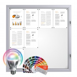 LED-RAL Notice Board – Magnetic 12 x DIN A4