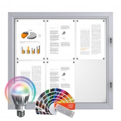 LED-RAL Notice Board – Magnetic 6 x DIN A4