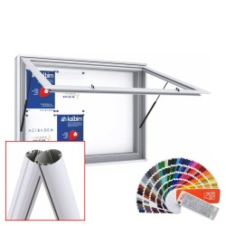SUPER MAXI Free Standing RAL Noticeboard with Baseplate - Magnetic 9 x DIN A4