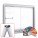 MAXI Sliding Doors Free Standing RAL Noticeboard with Baseplate - Magnetic