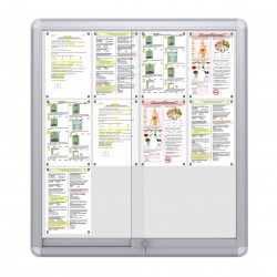 MAXI Sliding Notice Board – Magnetic 12 x DIN A4