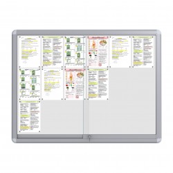 MAXI Sliding Notice Board – Magnetic 18 x DIN A4