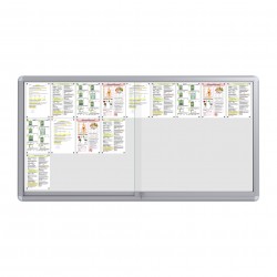MAXI Sliding Notice Board – Magnetic 27 x DIN A4