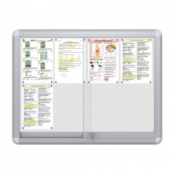 MAXI Sliding Notice Board – Magnetic 8 x DIN A4