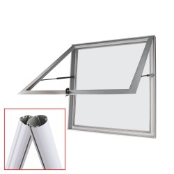 MAXI Free Standing Noticeboard with Baseplate - Magnetic 15 x DIN A4